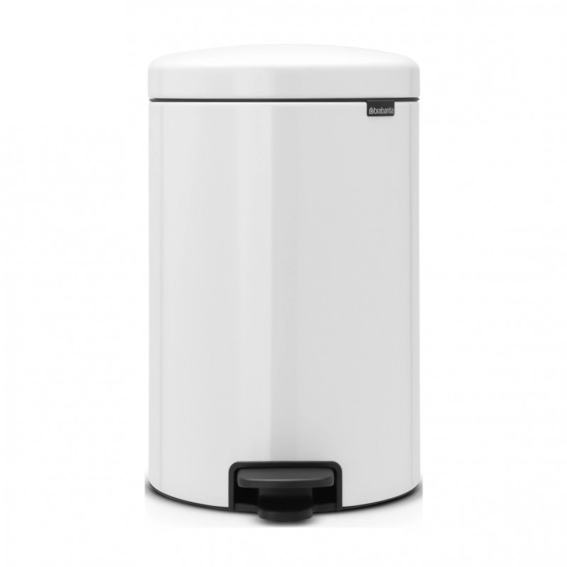 Кош за боклук с педал Brabantia NewIcon 649034, 20 л, Плавно затваряне, Противоплъзгаща основа, Бял