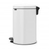 Кош за боклук с педал Brabantia NewIcon 649034, 20 л, Плавно затваряне, Противоплъзгаща основа, Бял