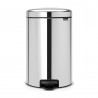 Кош за боклук с педал Brabantia NewIcon 649040, 20 л, Плавно затваряне, Противоплъзгаща основа, Инокс