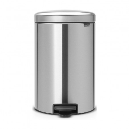 Кош за боклук с педал Brabantia NewIcon 649041, 20 л, Плавно затваряне, Противоплъзгаща основа, Инокс/Мат