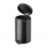 Кош за боклук с педал Brabantia NewIcon 1008846, 20 л, Плавно затваряне, Противоплъзгаща основа, Тъмносив
