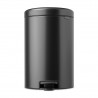 Кош за боклук с педал Brabantia NewIcon 1008846, 20 л, Плавно затваряне, Противоплъзгаща основа, Тъмносив