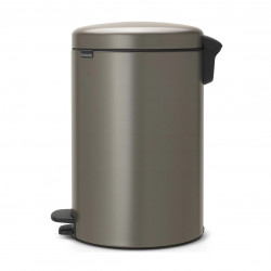 Кош за боклук с педал Brabantia NewIcon 649042, 20 л, Плавно затваряне, Противоплъзгаща основа, Сив