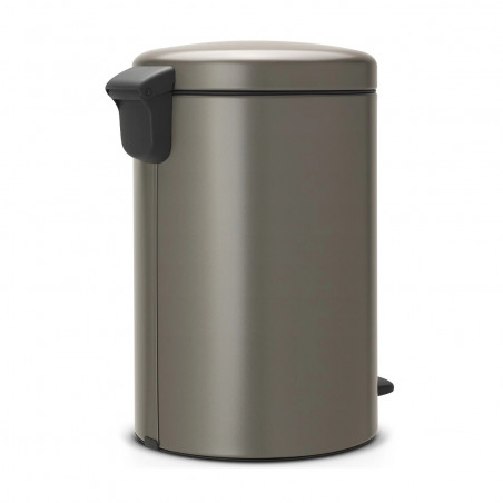 Кош за боклук с педал Brabantia NewIcon 649042, 20 л, Плавно затваряне, Противоплъзгаща основа, Сив