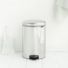 Кош за боклук с педал Brabantia NewIcon 649048, 20 л, Плавно затваряне, Противоплъзгаща основа, Метална вътрешна кофа, Инокс
