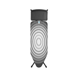 Маса за гладене Brabantia C 1003375, 124x45 см, 7 позиции за регулиране, Поставка за парогенератор, Тъмносив/Бял