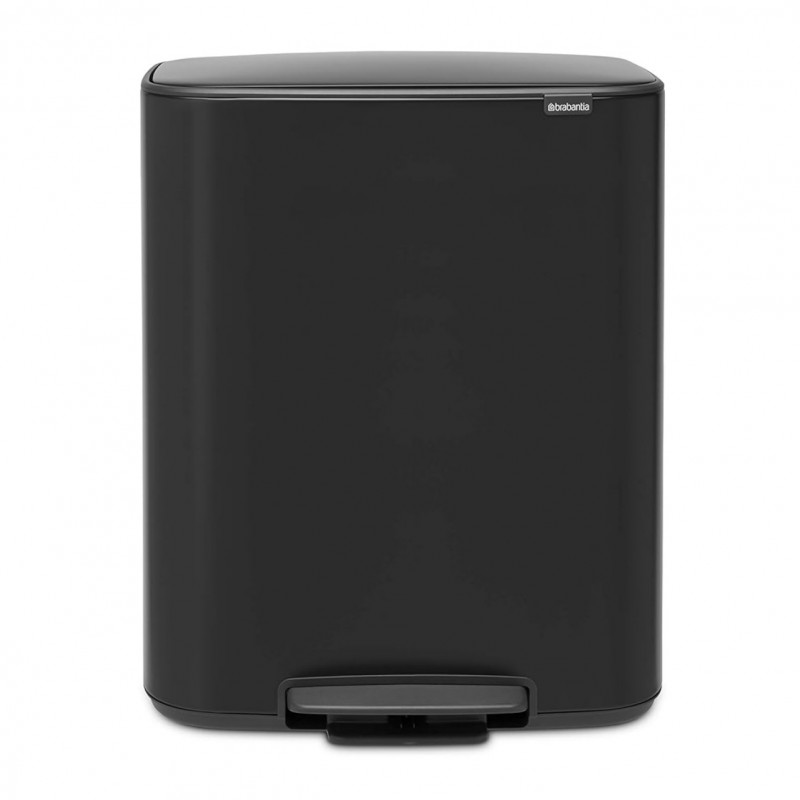 Кош за боклук Brabantia Bo Pedal 1003185, 60 л, Леко затваряне, Противоплъзгаща основа, Черен