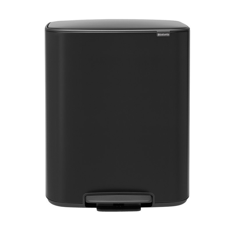Кош за боклук Brabantia Bo Pedal 1003191, 2x30 л, Плавно затваряне, Противоплъзгаща основа, Черен
