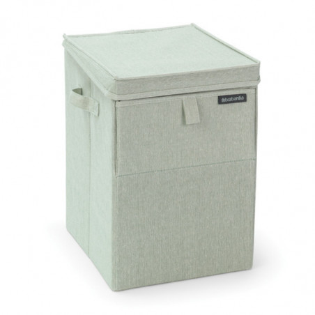 Кутия за пране Brabantia Stackable 1000829, 35 л, Преден отвор, Широк капак, Сгъваема, Зелен