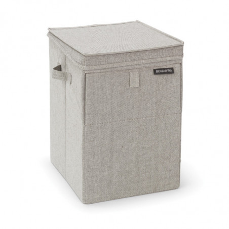 Кутия за пране Brabantia Stackable 1000827, 35 л, Преден отвор, Широк капак, Сгъваема, Сив