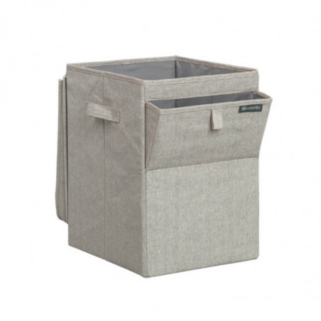 Кутия за пране Brabantia Stackable 1000827, 35 л, Преден отвор, Широк капак, Сгъваема, Сив