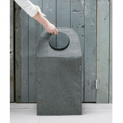 Торба за пране Brabantia 1001094, 55 л, Твърдо и отделящо се дъно, Магнитни дръжки, Черен