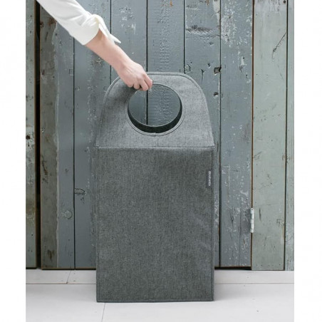 Торба за пране Brabantia 1001094, 55 л, Твърдо и отделящо се дъно, Магнитни дръжки, Черен