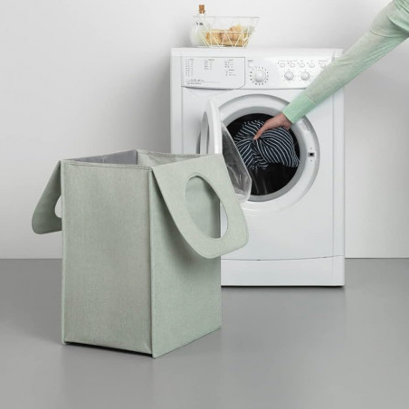 Торба за пране Brabantia 1001095, 55 л, Твърдо и отделящо се дъно, Магнитни дръжки, Зелен