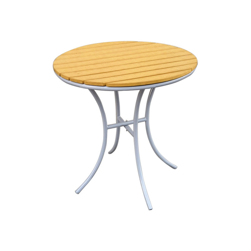 Маса Bistro Muhler Polywood 1000799, 70х72 см, Подходяща за външни условия, Сив/кафяв