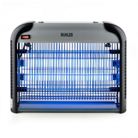 Лампа против насекоми Muhler MIK-60 1003953, 30W, 60 м2, Безопасна за хора и животни, Подвижна тавичка, Черен/сив