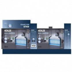 Лампа против насекоми Muhler MIK-60 1003953, 30W, 60 м2, Безопасна за хора и животни, Подвижна тавичка, Черен/сив