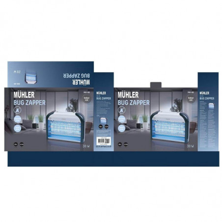 Лампа против насекоми Muhler MIK-60 1003953, 30W, 60 м2, Безопасна за хора и животни, Подвижна тавичка, Черен/сив