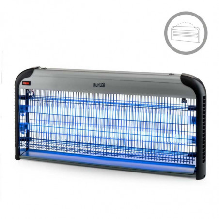 Лампа против насекоми Muhler MIK-100 1003954, 40W, 100 м2, Безопасна за хора и животни, Тиха работа, Черен/сив