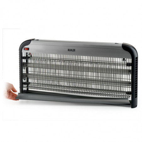 Лампа против насекоми Muhler MIK-100 1003954, 40W, 100 м2, Безопасна за хора и животни, Тиха работа, Черен/сив