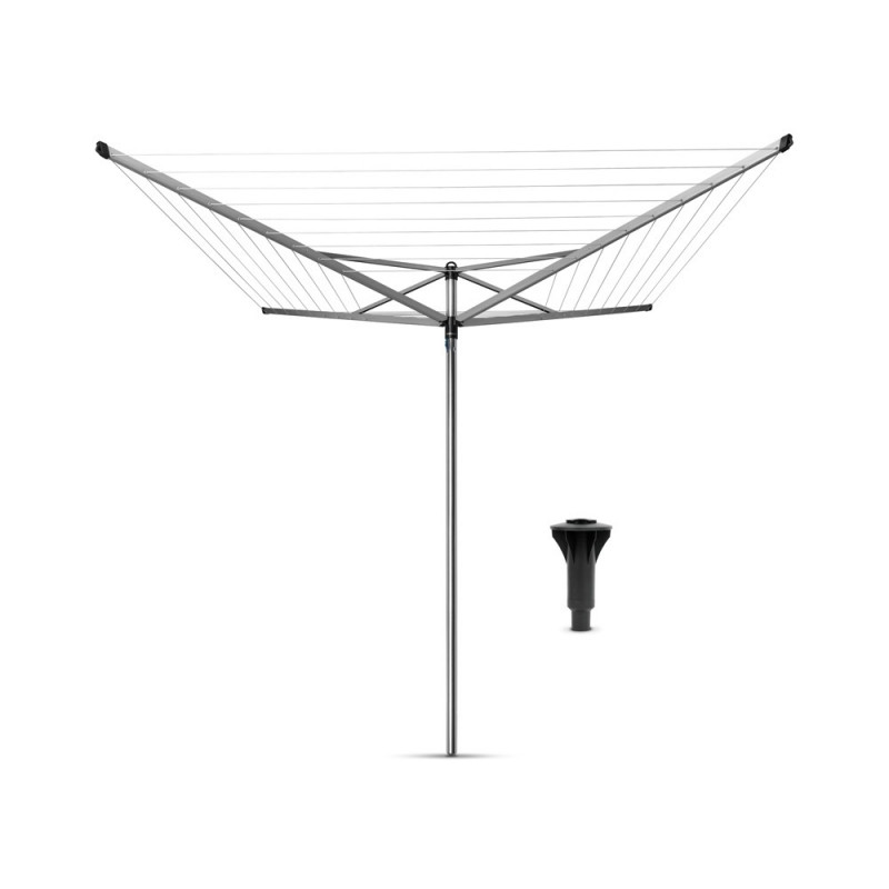 Външен простор Brabantia TopSpinner 90300261, 40 м, Котва за бетониране, Резистентен на корозия, Инокс