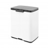 Кош за боклук Brabantia Bo Small 1006633, 12 л, Безшумно и плавно отваряне, Противоплъзгаща основа, Бял