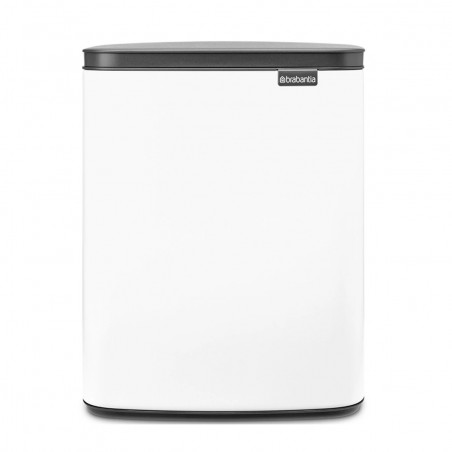 Кош за боклук Brabantia Bo Small 1006633, 12 л, Безшумно и плавно отваряне, Противоплъзгаща основа, Бял