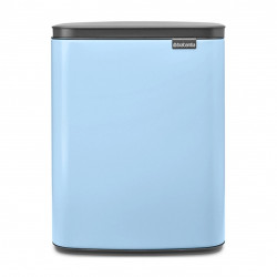 Кош за боклук Brabantia Bo Small 1006637, 12 л, Безшумно и плавно отваряне, Противоплъзгаща основа, Светлосин