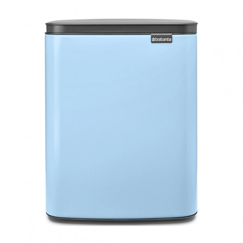 Кош за боклук Brabantia Bo Small 1006637, 12 л, Безшумно и плавно отваряне, Противоплъзгаща основа, Светлосин