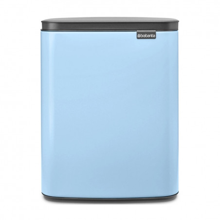 Кош за боклук Brabantia Bo Small 1006637, 12 л, Безшумно и плавно отваряне, Противоплъзгаща основа, Светлосин