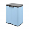 Кош за боклук Brabantia Bo Small 1006637, 12 л, Безшумно и плавно отваряне, Противоплъзгаща основа, Светлосин
