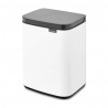 Кош за боклук Brabantia Bo Small 1006621, 4 л, Плавно и безшумно отваряне, Противоплъзгаща основа, Бял