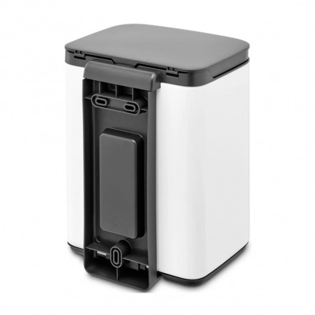 Кош за боклук Brabantia Bo Small 1006621, 4 л, Плавно и безшумно отваряне, Противоплъзгаща основа, Бял