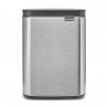 Кош за боклук Brabantia Bo Small 1006625, 4 л, Плавно и безшумно отваряне, Противоплъзгаща основа, Устойчив на пръстови отпечатъци, Инокс/Мат