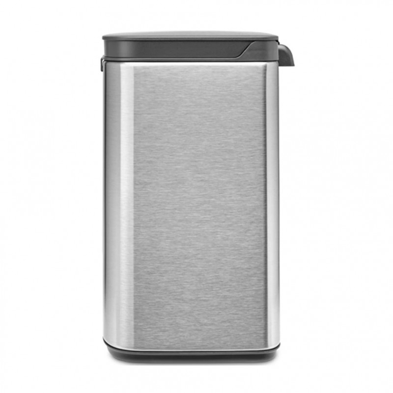 Кош за боклук Brabantia Bo Small 1006625, 4 л, Плавно и безшумно отваряне, Противоплъзгаща основа, Устойчив на пръстови отпечатъци, Инокс/Мат