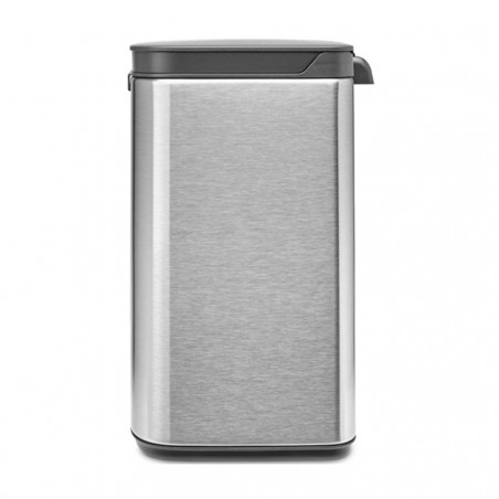 Кош за боклук Brabantia Bo Small 1006625, 4 л, Плавно и безшумно отваряне, Противоплъзгаща основа, Устойчив на пръстови отпечатъци, Инокс/Мат