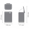 Кош за боклук Brabantia Bo Small 1006625, 4 л, Плавно и безшумно отваряне, Противоплъзгаща основа, Устойчив на пръстови отпечатъци, Инокс/Мат