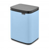 Кош за боклук Brabantia Bo Small 1006626, 4 л, Плавно и безшумно отваряне, Противоплъзгаща основа, Светлосин
