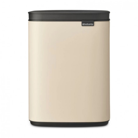 Кош за боклук Brabantia Bo Small 1008865, 4 л, Плавно и безшумно отваряне, Противоплъзгаща основа, Бежов