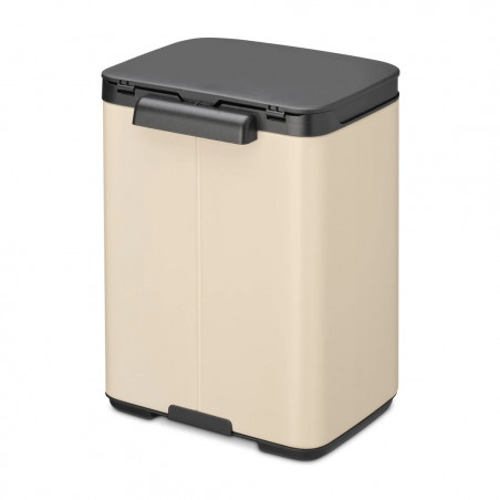 Кош за боклук Brabantia Bo Small 1008865, 4 л, Плавно и безшумно отваряне, Противоплъзгаща основа, Бежов
