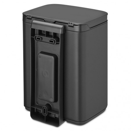 Кош за боклук Brabantia Bo Small 1008866, 4 л, Плавно и безшумно отваряне, Противоплъзгаща основа, Минерално покритие, Тъмносив