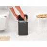 Кош за боклук Brabantia Bo Small 1008866, 4 л, Плавно и безшумно отваряне, Противоплъзгаща основа, Минерално покритие, Тъмносив