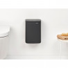Кош за боклук Brabantia Bo Small 1008866, 4 л, Плавно и безшумно отваряне, Противоплъзгаща основа, Минерално покритие, Тъмносив