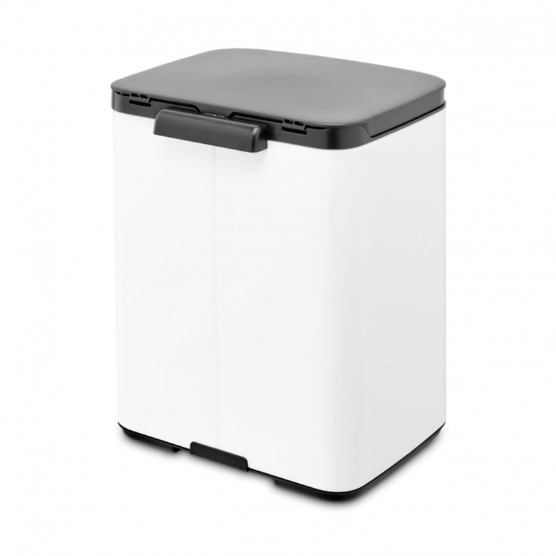 Кош за боклук Brabantia Bo Small 1006627, 7 л, Плавно и безшумно отваряне, Противоплъзгаща основа, Бял