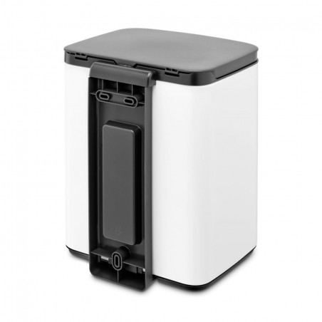 Кош за боклук Brabantia Bo Small 1006627, 7 л, Плавно и безшумно отваряне, Противоплъзгаща основа, Бял
