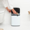 Кош за боклук Brabantia Bo Small 1006627, 7 л, Плавно и безшумно отваряне, Противоплъзгаща основа, Бял
