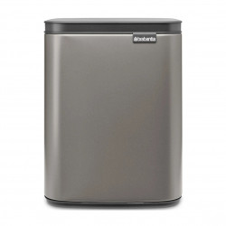 Кош за боклук Brabantia Bo Small 1006628, 7 л, Плавно и безшумно отваряне, Противоплъзгаща основа, Сив