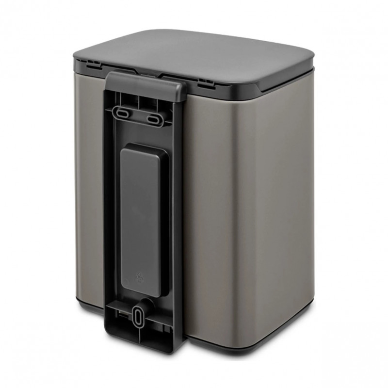 Кош за боклук Brabantia Bo Small 1006628, 7 л, Плавно и безшумно отваряне, Противоплъзгаща основа, Сив