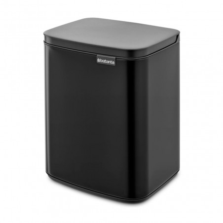 Кош за боклук Brabantia Bo Small 1006629, 7 л, Плавно и безшумно отваряне, Противоплъзгаща основа, Черен