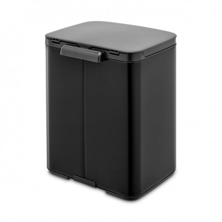 Кош за боклук Brabantia Bo Small 1006629, 7 л, Плавно и безшумно отваряне, Противоплъзгаща основа, Черен